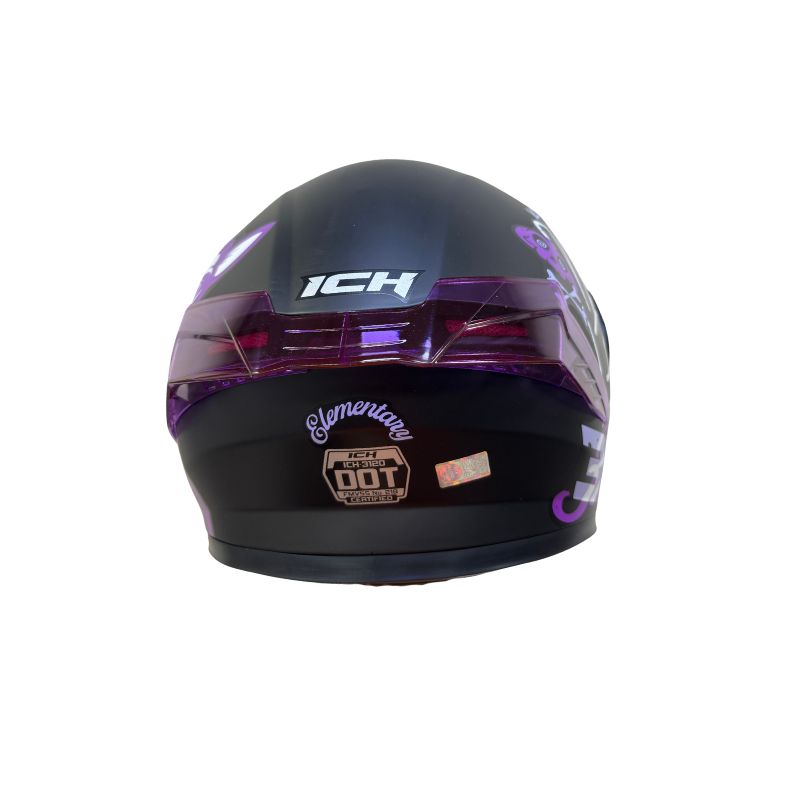 CASCO ICH ICH-3120DV ELEMENTARY MATE NEGRO LILA VISOR HUMO