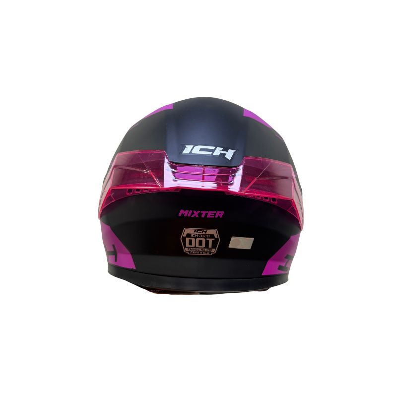 CASCO ICH ICH-3120DV MIXTER NEGRO FUCSIA VISOR AZUL