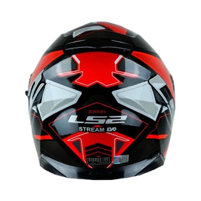 CASCO LS2 FF320 STREAM BORTHEX NEGRO ROJO