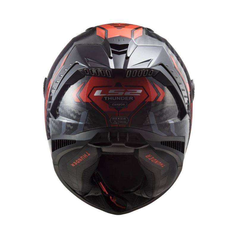 CASCO LS2 FF805 THUNDER SPUKNIK CARBON ROJO