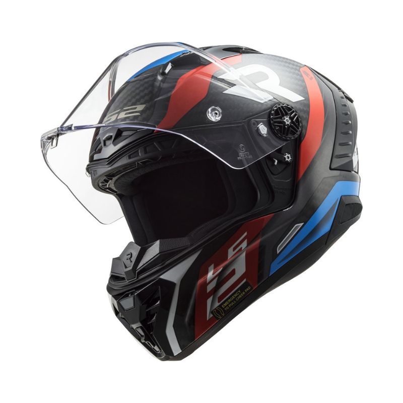 CASCO LS2 FF805 THUNDER SUPRA CARBON ROJO