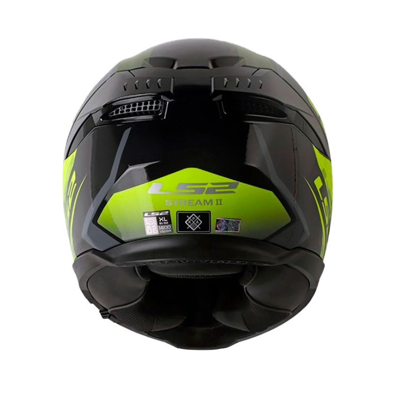 CASCO LS2 FF808 STREAM II FURY NEGRO AMARILLO NEON VISOR