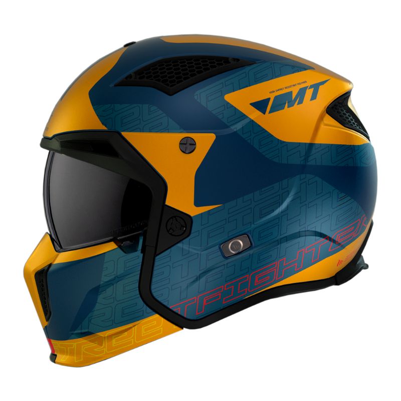 CASCO MT STREETFIGHTER SV S TOTEM MATE AMARILLO AZUL