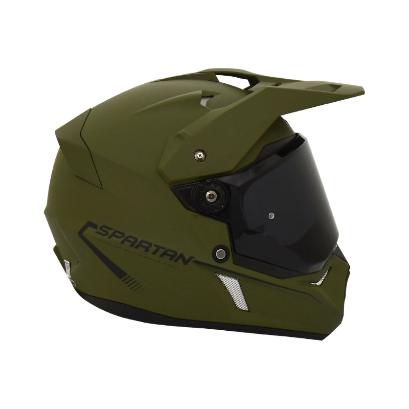 CASCO SPARTAN WOLF DS SOLID MATE VERDE NEGRO