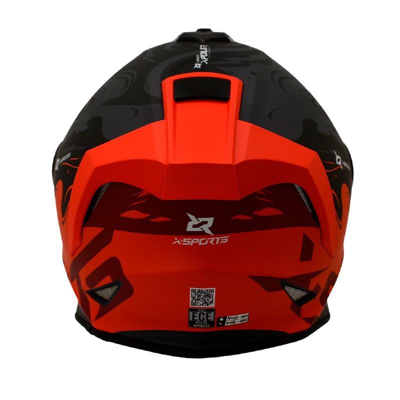 CASCO X-SPORTS V151 ELEMENTS MATE ROJO VISOR HUMO