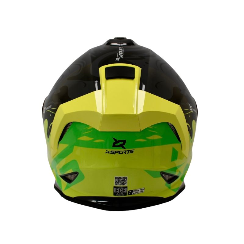 CASCO X-SPORTS V151 ELEMENTS VERDE VISOR HUMO