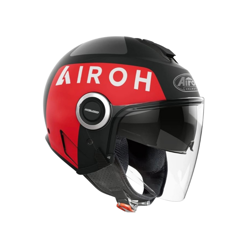 CASCO AIROH HELIOS UP MATE NEGRO ROJO