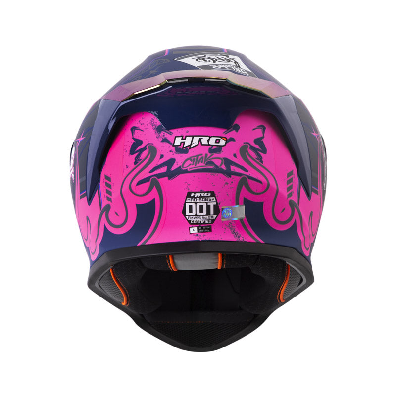 CASCO HRO HRO-506SP CITAX MATE AZUL OSCURO FUCSIA IRIDIUM