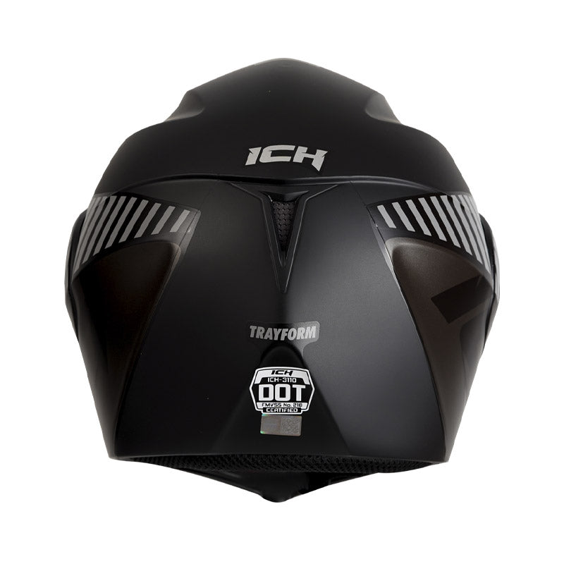 CASCO ICH ICH-3110DV TRAYFORM MATE NEGRO GRIS VISOR PLATA