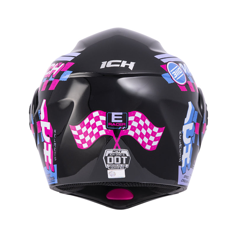 CASCO ICH ICH-3110S ERACER MATE NEGRO MORADO CLARO