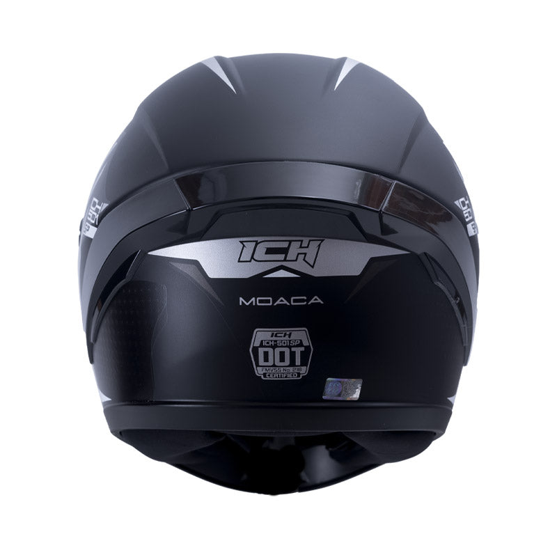 CASCO ICH ICH-501SP MOACA MATE NEGRO GRIS VISOR HUMO