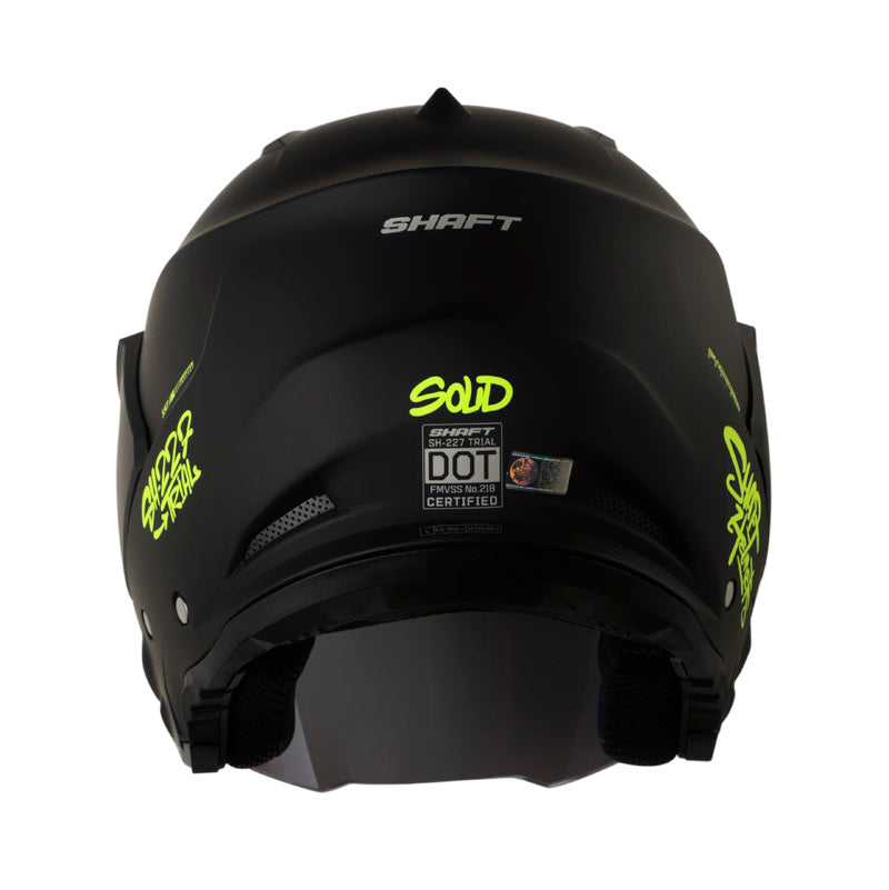 CASCO SHAFT SH-227 SOLID MATE NEGRO AMARILLO NEON