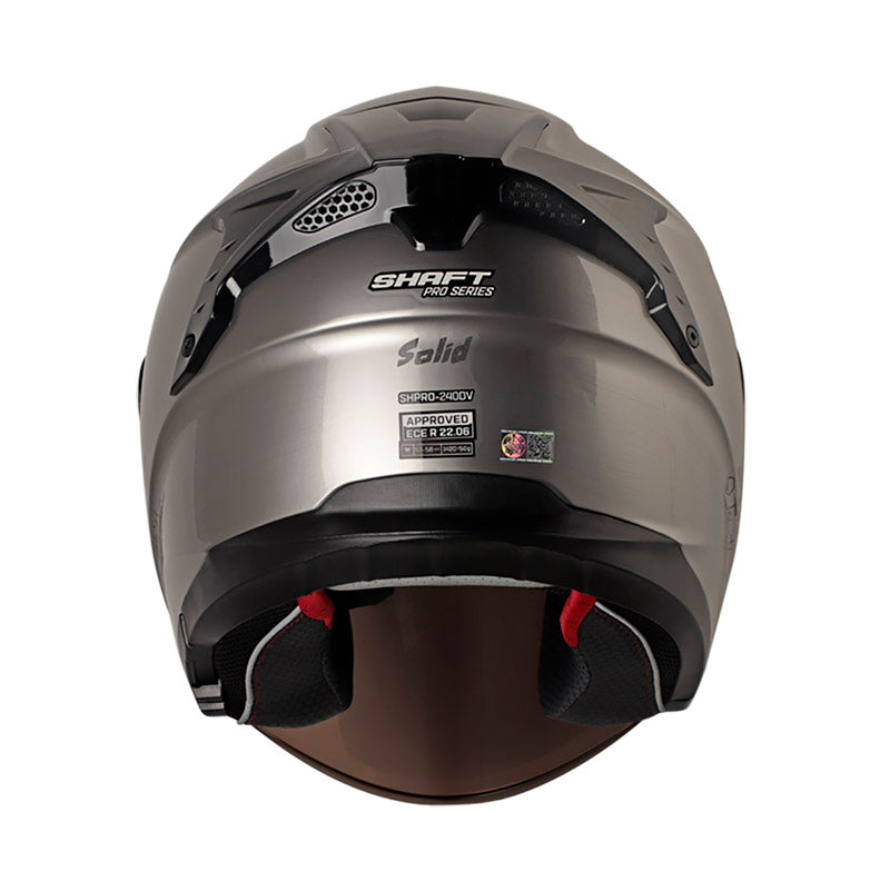 CASCO SHAFT SH-240DV PRO SOLID CROMADO NEGRO VISOR HUMO