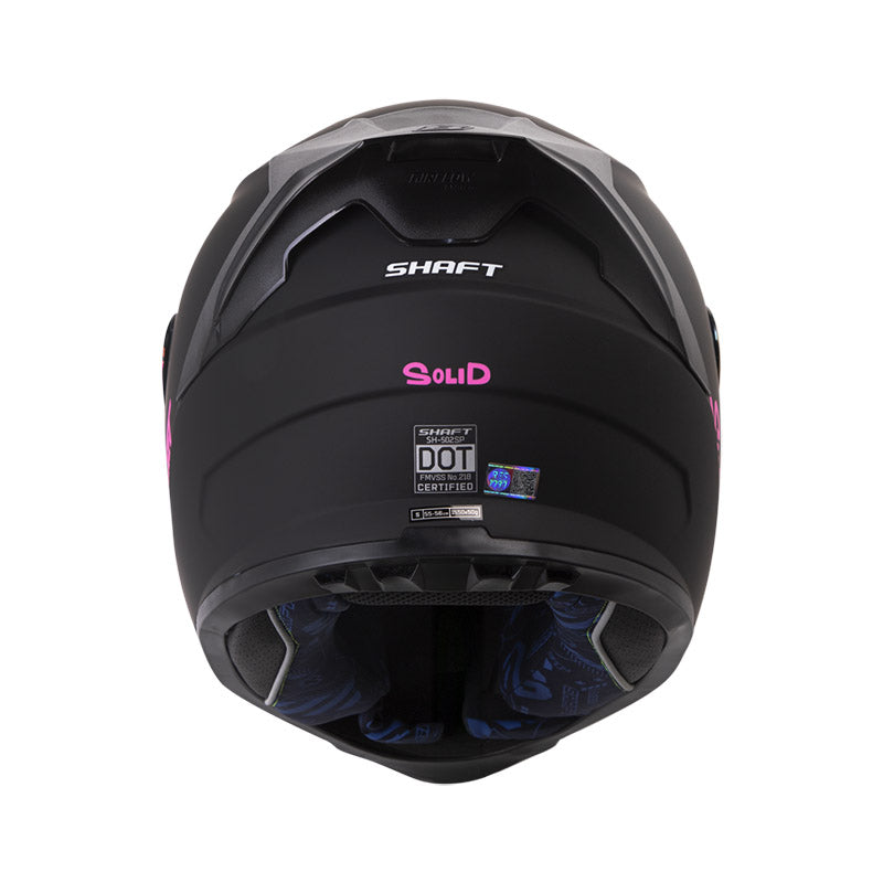 CASCO SHAFT SH-502SP SOLID MATE NEGRO FUCSIA VISOR IRIDIUM