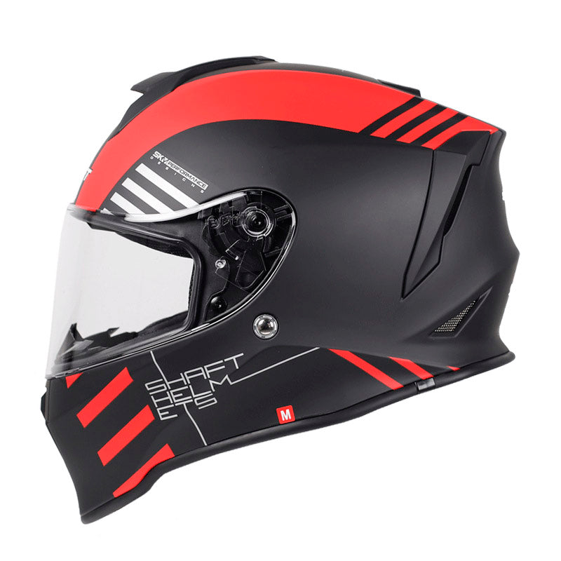 CASCO SHAFT SH-551 DUAL MATE NEGRO ROJO