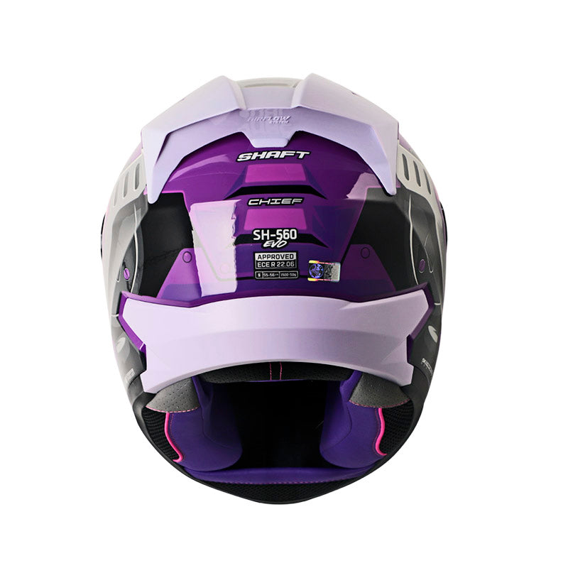 CASCO SHAFT SH-560 CHIEF MORADO PLATA VISOR IRIDIUM MORADO