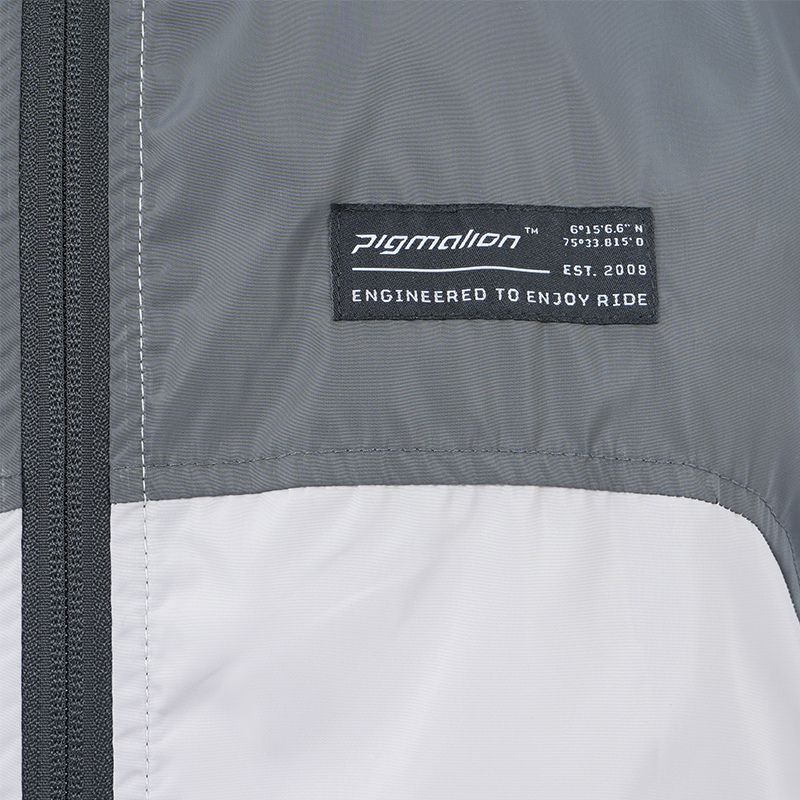 CORTAVIENTO PIGMALION COLORS GRIS NEGRO