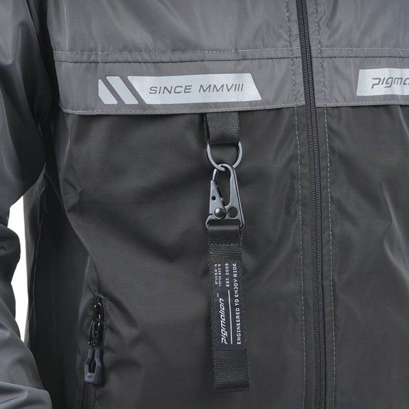 CORTAVIENTO PIGMALION GRIS NEGRO MASCULINO