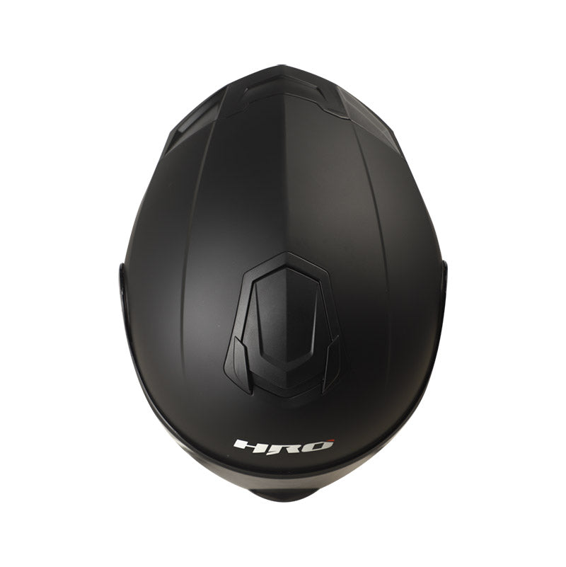 CASCO HRO HRO-3480DV SOLID MATE NEGRO VISOR PLATA