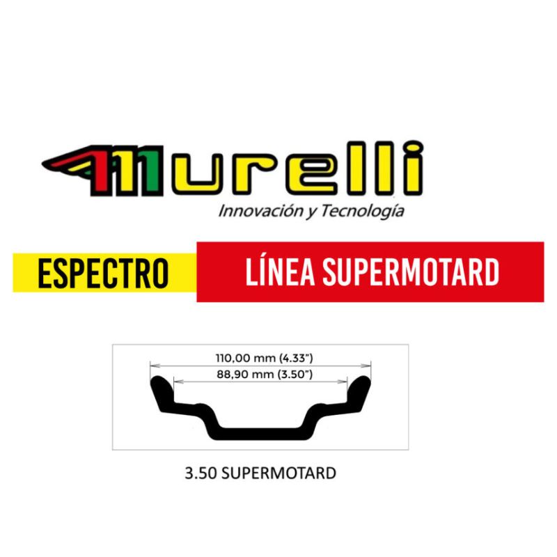 RIN MURELLI 350X17 SUPERMOTARD NEGRO