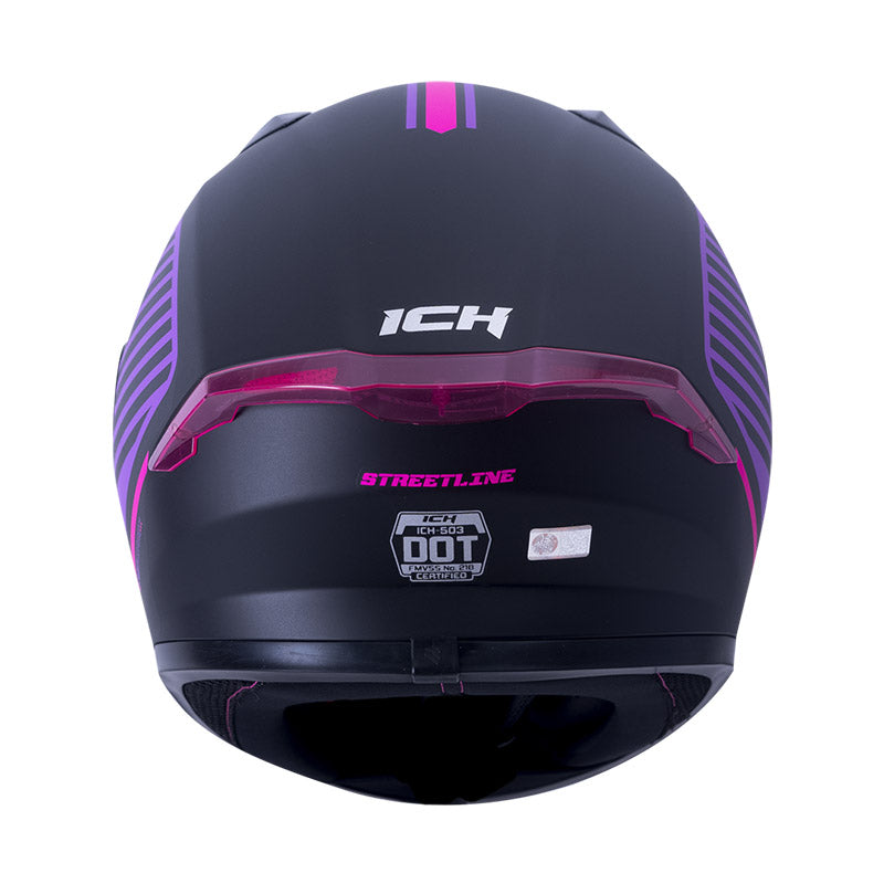 CASCO ICH ICH-503SP STREETLINE MATE NEGRO FUCSIA VISOR HUMO