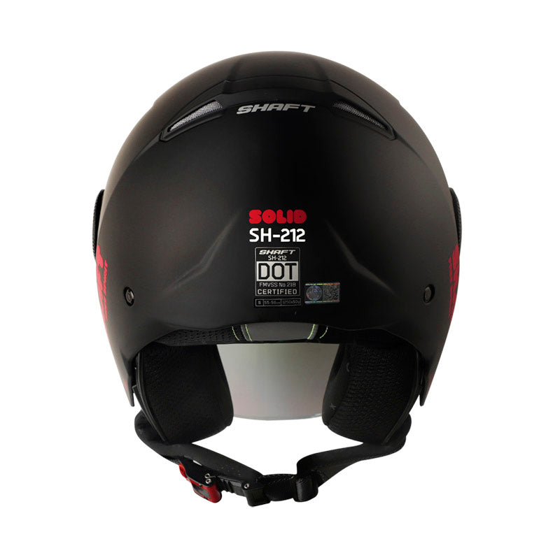 CASCO SHAFT SH-212 SOLID MATE NEGRO ROJO IRIDIUM