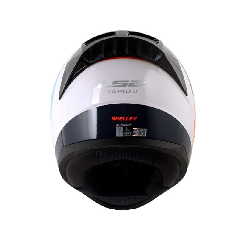 CASCO LS2 FF353 SHELLEY BLANCO NARANJA NEON VISOR IRIDIUM
