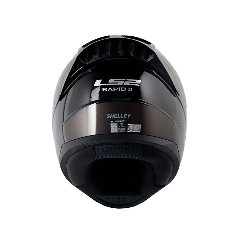 CASCO LS2 FF353 SHELLEY NEGRO GRIS VISOR IRIDIUM PLATA