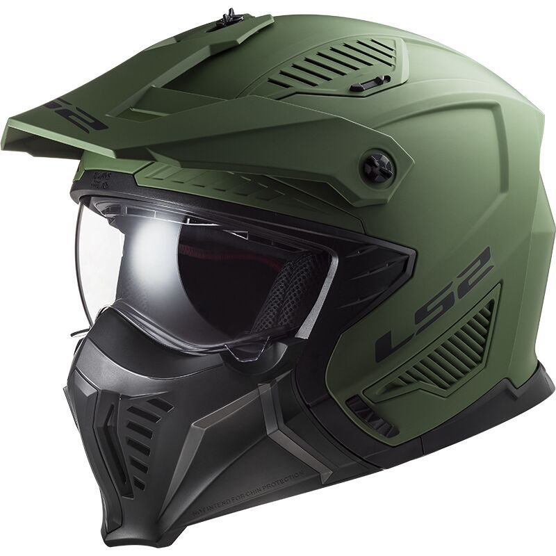 CASCO LS2 OF606 DRIFTER SOLID MATE VERDE MILITAR