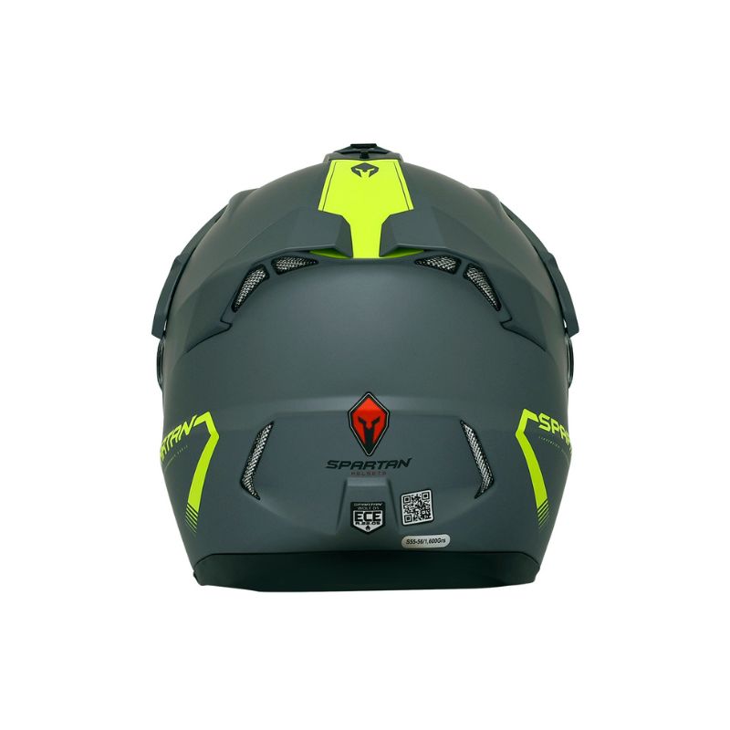CASCO SPARTAN WOLF MATE AMARILLO NEON
