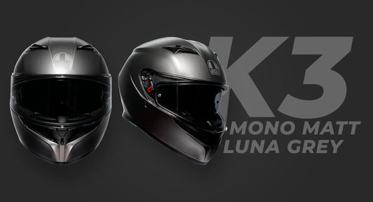 AGV K3 Mono Luna Gris E2206 — el equilibrio perfecto entre seguridad y estilo