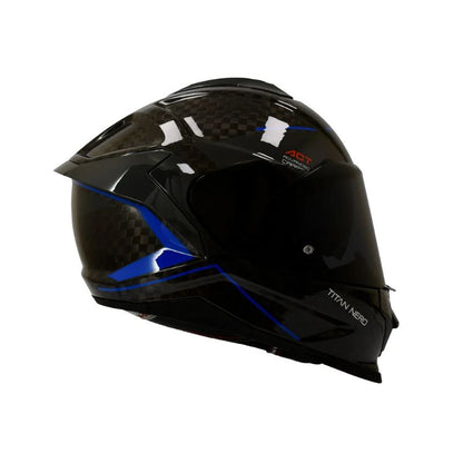 CASCO SMK TITAN CARBON NERO NEGRO GRIS AZUL
