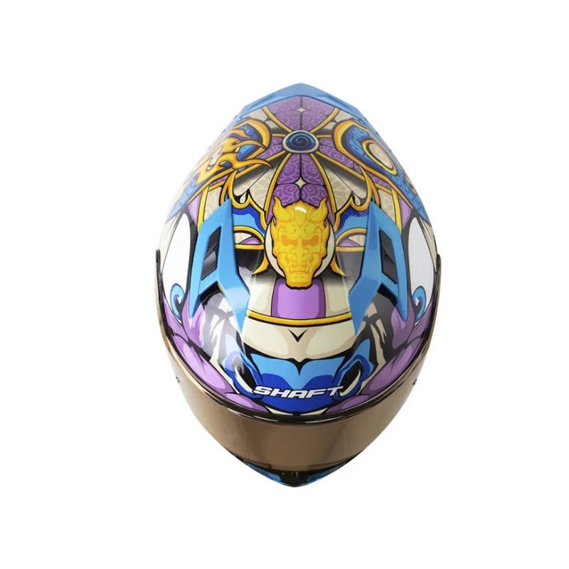 CASCO SHAFT SH-522SP VISERION NEGRO MORADO VISOR IRIDIUM