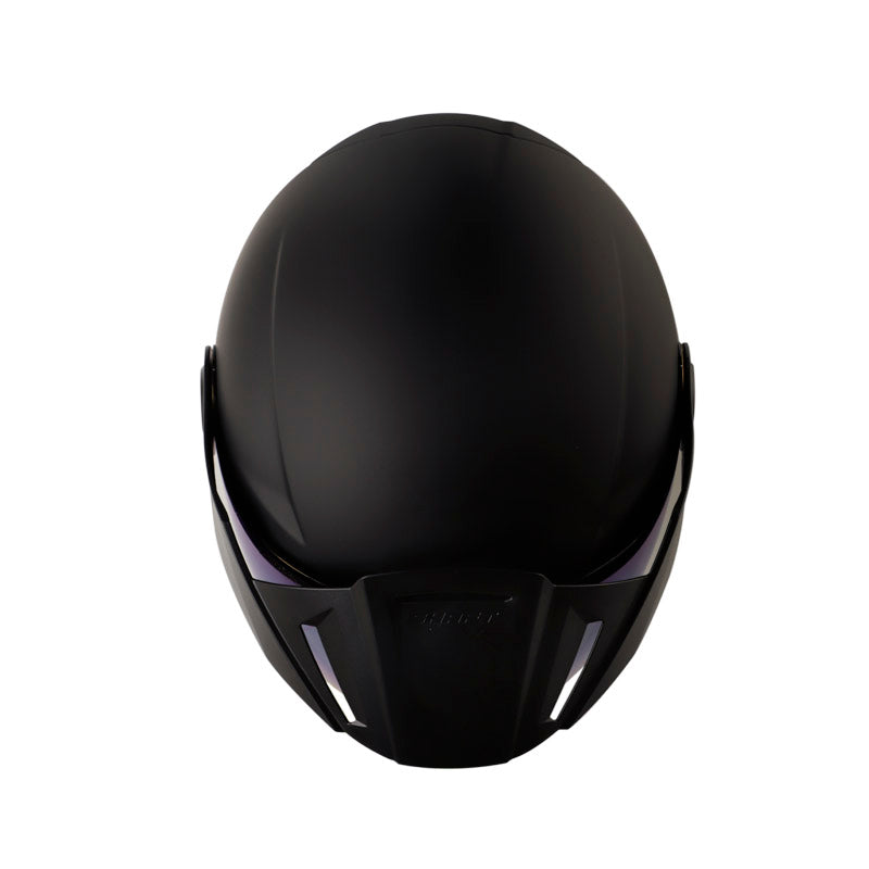 CASCO SHAFT SH-212 SOLID MATE NEGRO AZUL VISOR IRIDIUM AZUL