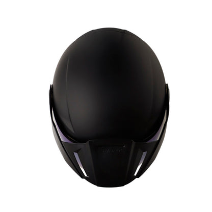 CASCO SHAFT SH-212 SOLID MATE NEGRO AZUL VISOR IRIDIUM AZUL