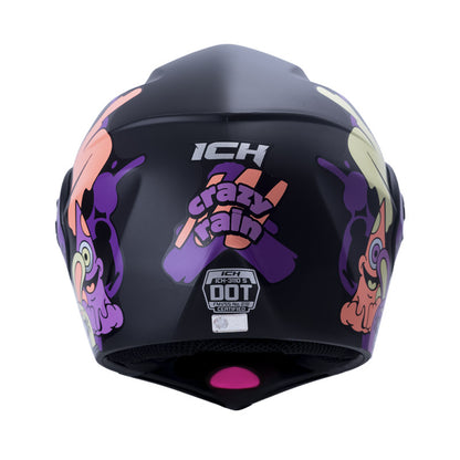 CASCO ICH ICH-3110S CRAZY RAIN MATE NEGRO MORADO