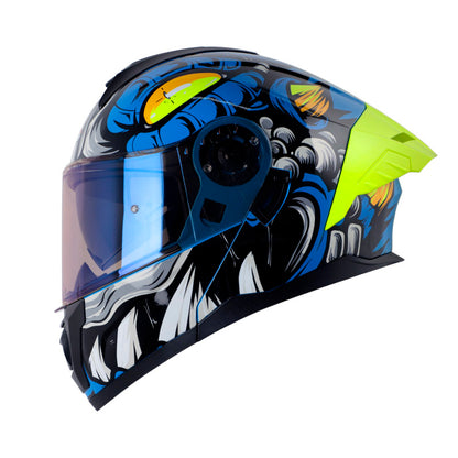 CASCO HRO HRO-3480DV EVO AGREXT AZUL GRIS VISOR IRIDIUM AZUL