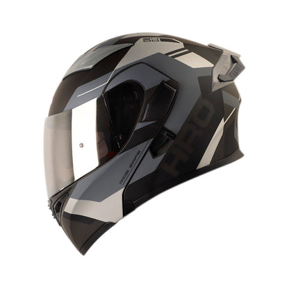 CASCO HRO HRO-3400DV LOU MATE NEGRO7 PLATA VISOR IRIDIUM