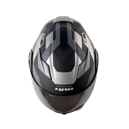 CASCO HRO HRO-3400DV LOU MATE NEGRO7 PLATA VISOR IRIDIUM