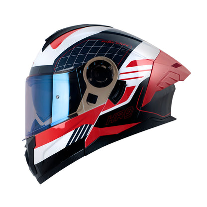 CASCO HRO HRO-3480DV EVO RUMBLE BLANCO ROJO VISOR IRIDIUM