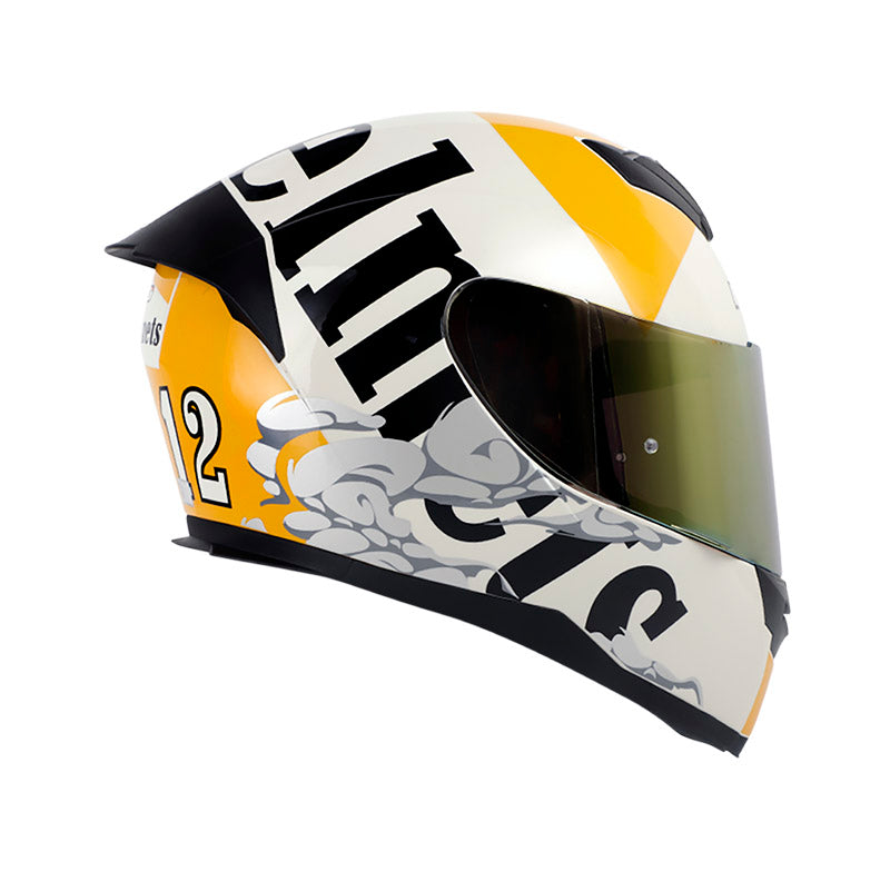 CASCO HRO HRO-511 SMOKEY GRIS DORADO VISOR HUMO