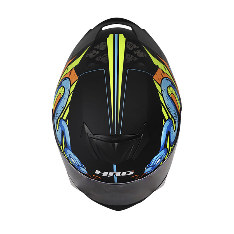 CASCO HRO HRO-511 SABURO MATE NEGRO NARANJA NEON