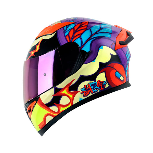 CASCO HRO HRO-514DV HAWARDIAN MORADO NARANJA NEON IRIDIUM
