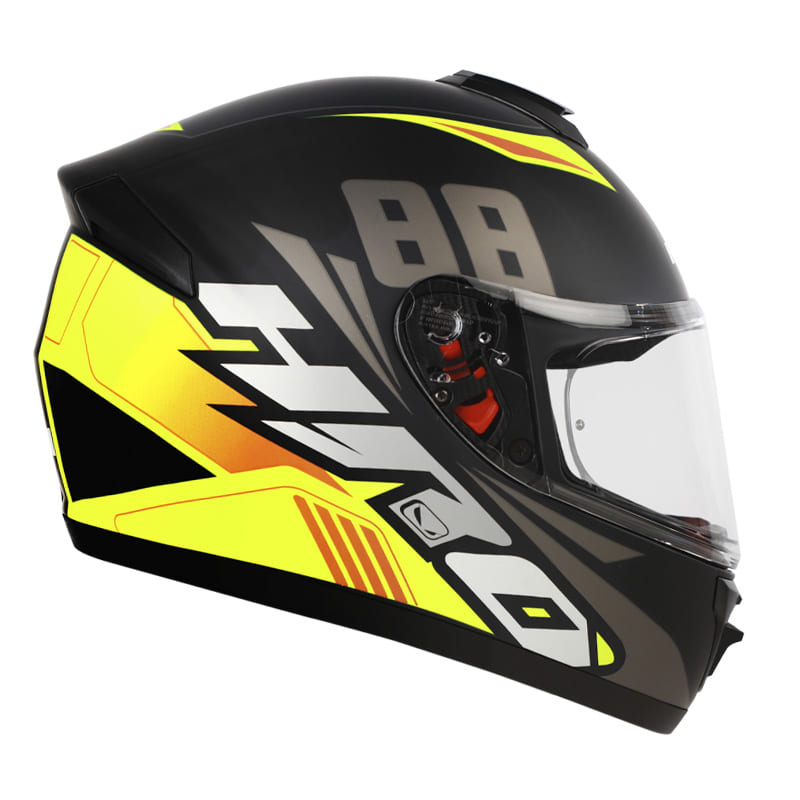 CASCO HRO HRO-516 ZURKO MATE NEGRO AMARILLO NEON