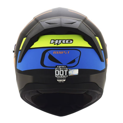 CASCO HRO HRO-518DV BURST MATE NEGRO NARANJA NEON