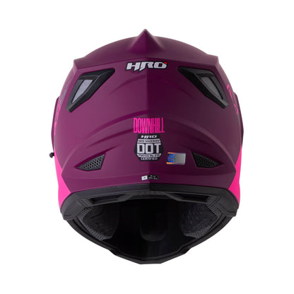 CASCO HRO HRO-MX330DV DOWNHILL MATE MORADO OSCURO FUCSIA