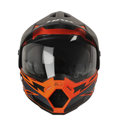 CASCO HRO HRO-MX330DV RUDE MATE NARANJA NEON GRIS