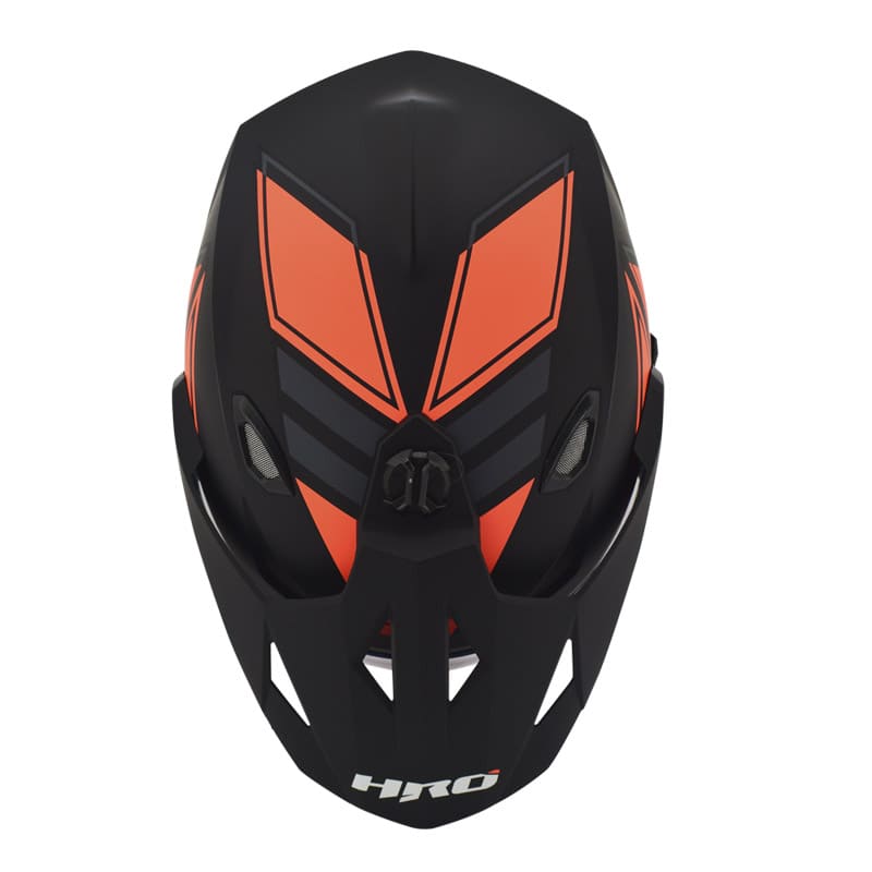 CASCO HRO HRO-MX330DV TRAP MATE NEGRO NARANJA NEON