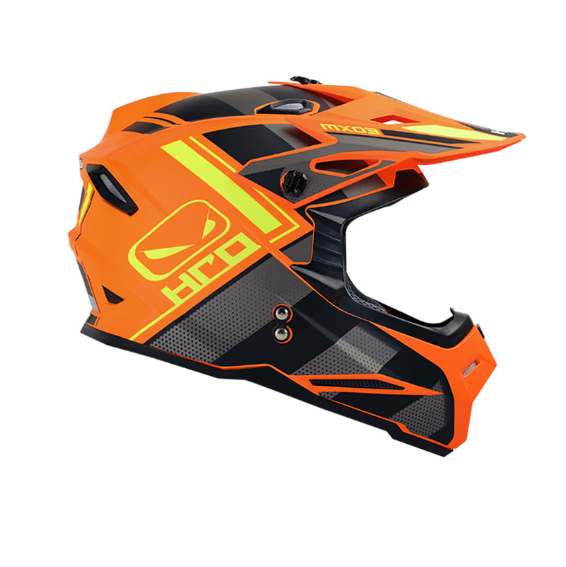 CASCO HRO HRO-MX03 RUN MATE NARANJA NEON AMARILLO NEON