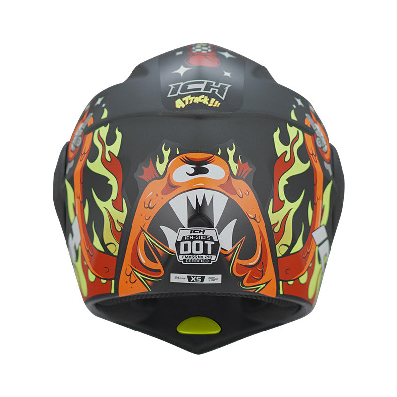 CASCO ICH ICH-3110S ATTACK MATE NEGRO NARANJA NEON